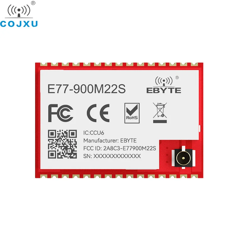 Wireless Module LoRa Spread Spectrum COJXU E77-900M22S 868/915MHz ARM Cortex-M4 Low Power Consumption IPEX/Stamp Hole SoC Module