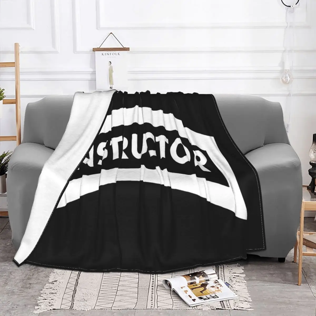 2020 New Summer Taekwondo Instructor Tae Kwon Do Martial Art Cotton Black Graphic Cool Throw Blanket