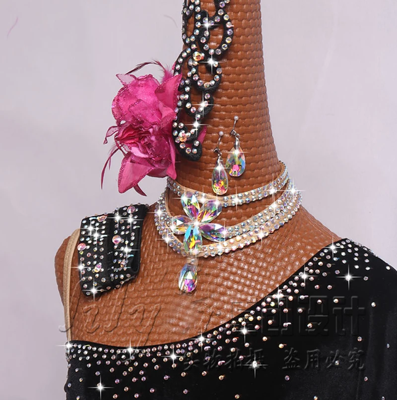 Latin Dance Latin Skirt Competition Costumes Performing Dress Practice Skirt Customize Adult Kids Lady