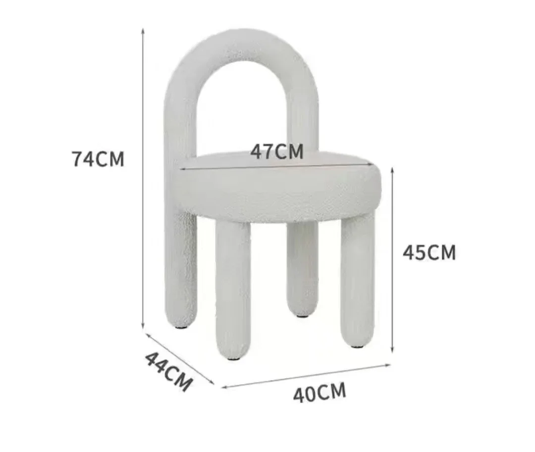 

Скандинавский кашемировый стул для спальни, мебель для гостиной, кресло со спинкой, обеденный стул, косметическое расслабляющее кресло для отдыха