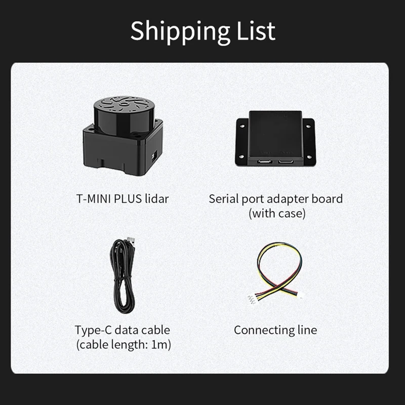 T-MINI-Plus Lidar Scanner 360°TOF Ranging 12M 3D Sensor Kit Support ROS1 ROS2 ROS Robotics Raspberry Pi Jetson NANO-Y41A
