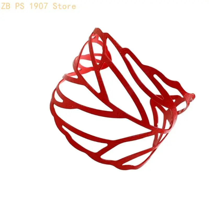 ورقة مخرمة واسعة الإسورة جريئة الرجعية مجوهرات سوار هدية أنيقة للنساء 55KA