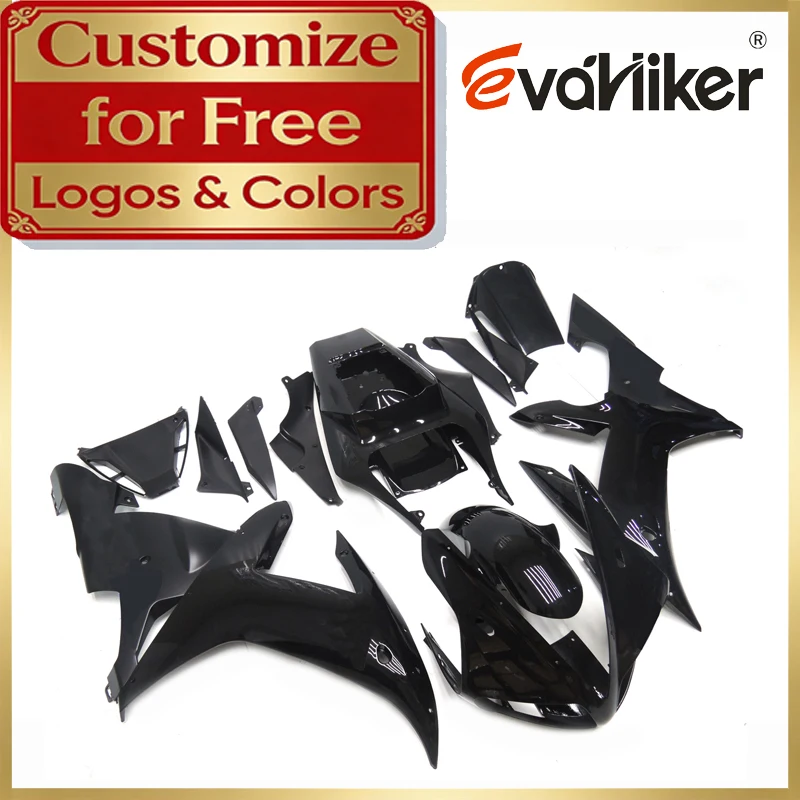 

Motorcycle Full Fairing ABS Shell For Yamaha YZFR1 2002 2003 black YZF-R1 02 03 Free Custom Color And Bike Graphics