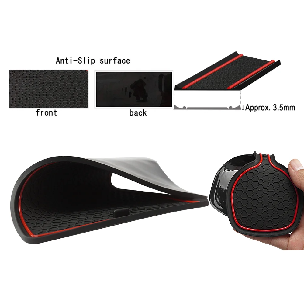For Toyota RAV4 Car Door Slot Mats Non-Slip Car Gate Groove Pads Cup Holder Coasters 2019 2020 2021 2022 2023 2024 Anti Slip LHD