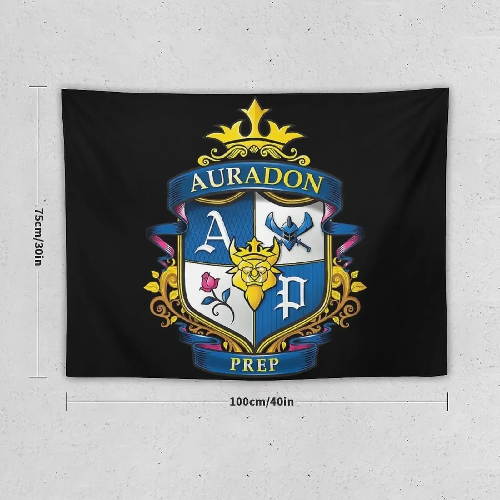 Descendants Auradon Prep Crest T-Shirt Tapestry Home Decor Aesthetic Carpet Wall Tapestry