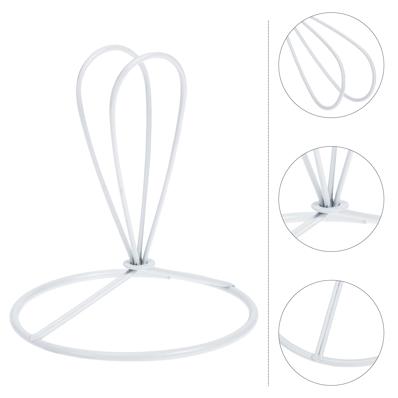 

4Pcs Lamp Shade Ring Metal Frame Sturdy Durable for DIY Vintage Lampshade Holder Suitable for Table Desk Lamps