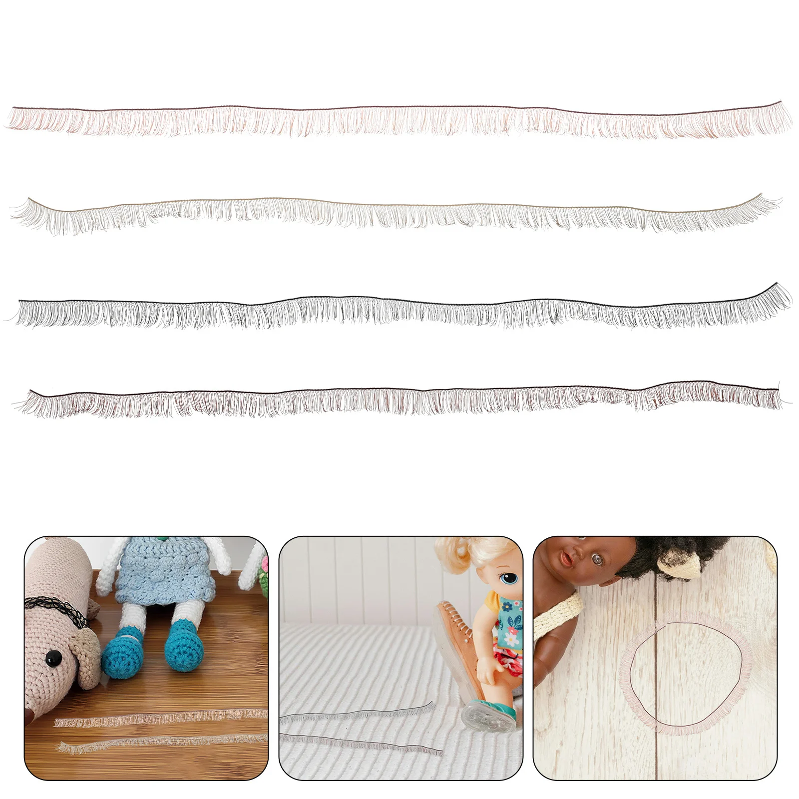 4 قطعة الرموش الصناعية لتقوم بها بنفسك شرائط رمش وهمية ألوان متعددة لمستلزمات الحرف اليدوية ملحقات الرموش الزخرفية #2