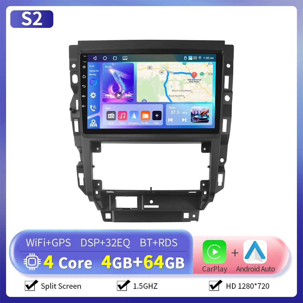 Camecho Autoradio Voor Volkswagen Golf 2004-2008/VW Bora 2004-2006 CarPlay Android Auto Multimedia Speler WIFI 4G GPS Stereo
