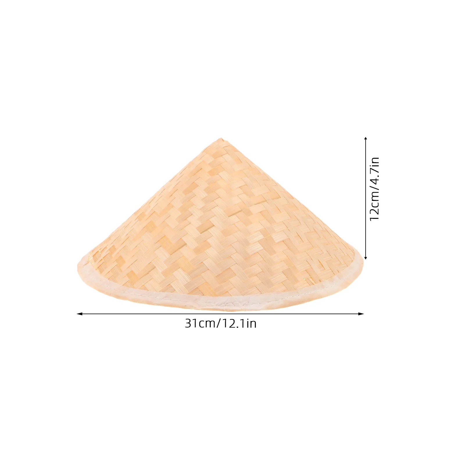مجموعة قبعات القش المخروطية الآسيوية مكونة من 3 قطع مصنوعة يدويًا للأطفال قبعة ظلة للمشي لمسافات طويلة في الهواء الطلق وصيد الأسماك والحفلات التنكرية