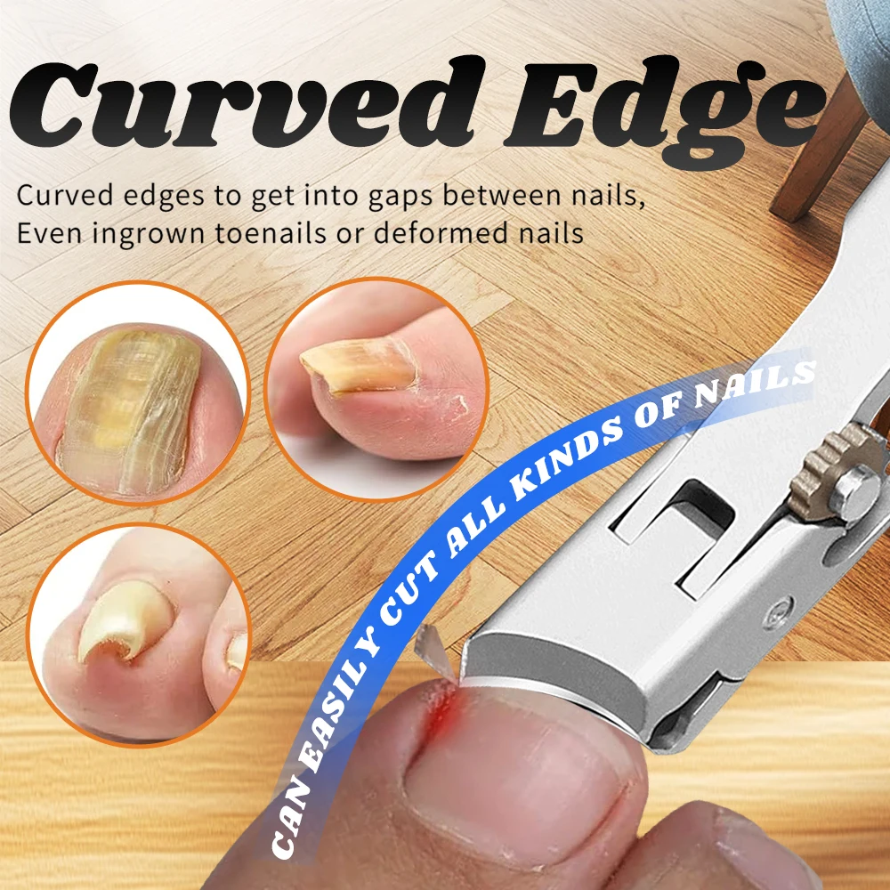 1Pc Stainless Steel Slanted Edge Nail Clipper Splash-Proof Large Opening Nail Clipper Portable Dead Skin Removal Cuticle Trimmer
