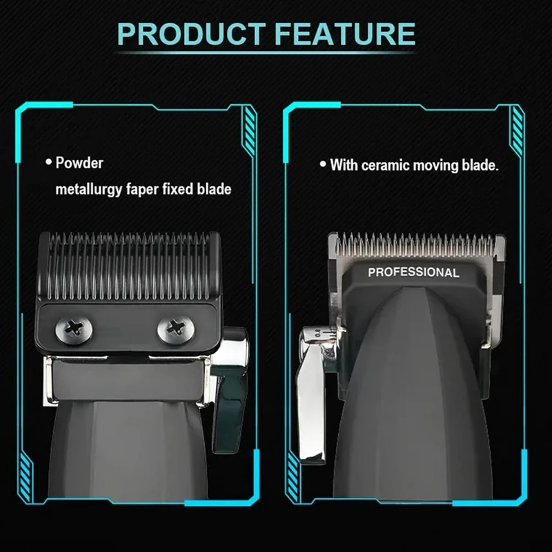 VGR Hair Trimmer Professional Barber Hair Cutting Machine Cordless Hair Clipper Haircut Digital Display Trimmer for Men V-003