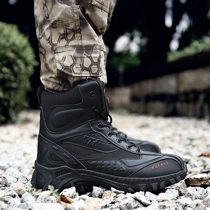 Мужские тактические ботинки, новые мужские армейские ботинки, походная обувь с высоким берцем для пустыни, уличная работа до щиколотки, женская безопасность, высокое качество, кемпинг