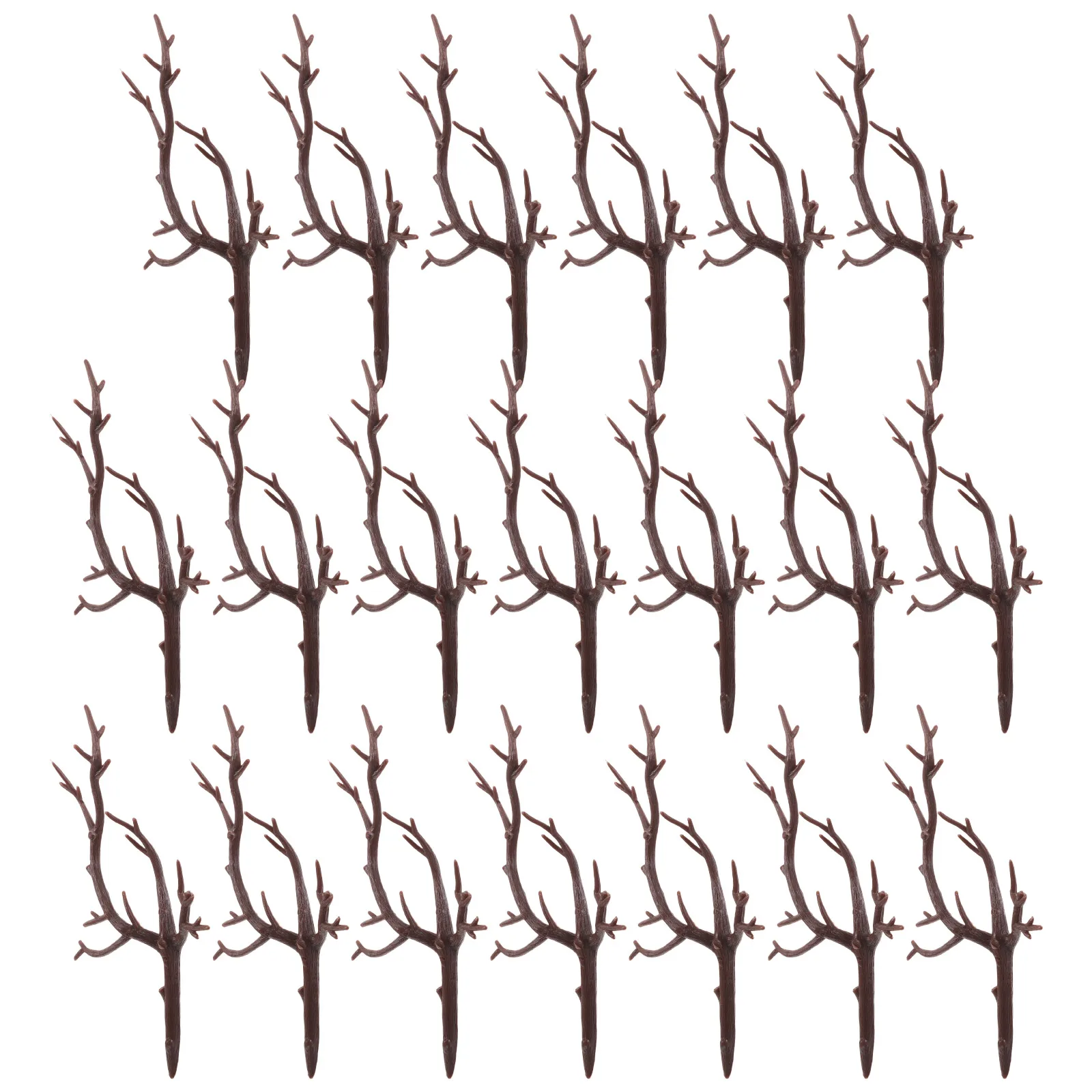 

20 PCS Christmas Decoration Accessories Reindeer Antlers for Hairclips Crafts Tree Branch Plastic Twigs DIY Ornaments