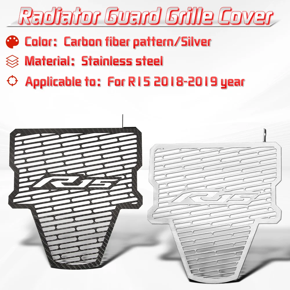 Motorcycle Accessories Fit For Yamaha YZF R15 2018 2019 Stainless Steel Material Radiator Grille Guard Cover Protector Grill