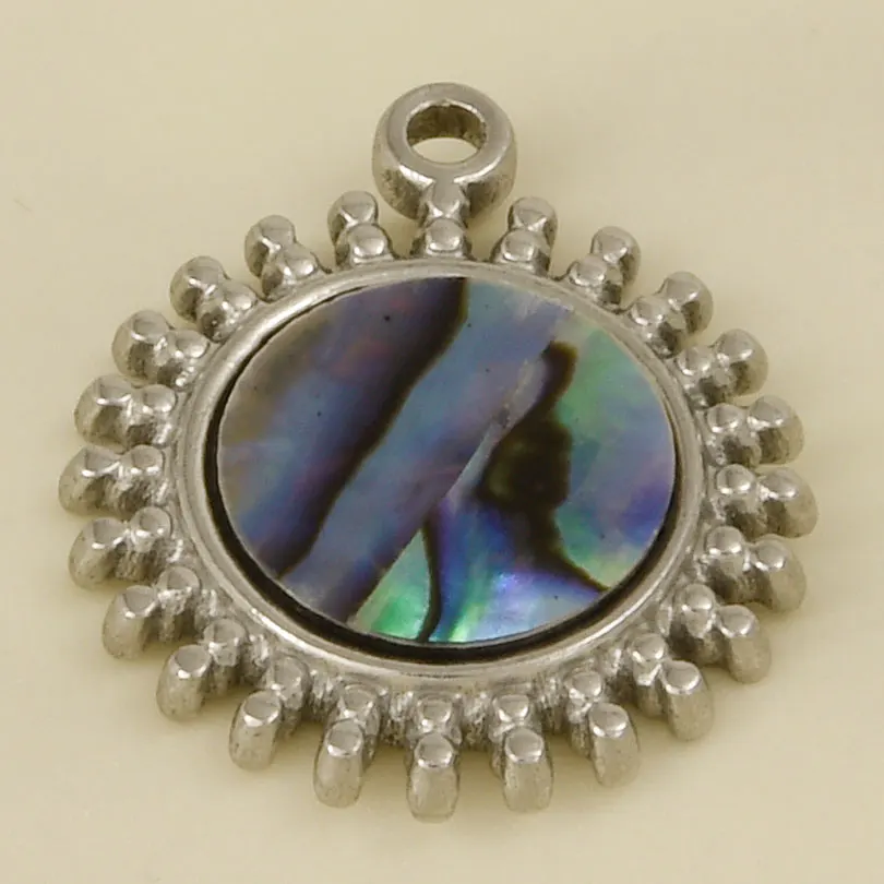 Abalone Shell 3pcs Sun Heart Water Droplets Charm Stainless Steel Pendants For Jewelry Making Supplies Handmade Earring Bracelet