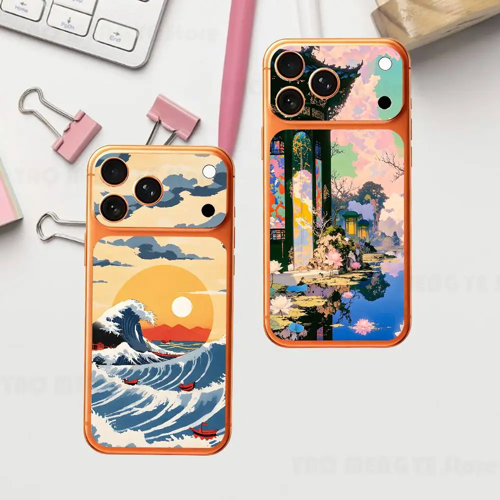 

Ukiyoe Japanese For IPhone 17 Pro ProMax Full Back Cover Decal Wrap Skin Rear Protective Sticker Film