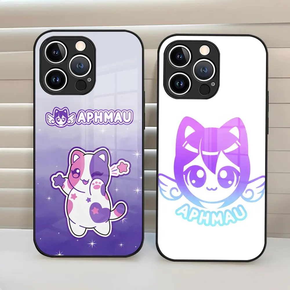 Aphmau Meow Anime Cats Phone Case Tempered Glass Cover For IPhone 15 Pro Max 14 Pro 16 12 11 13 Mini X XR XS 8 7 Plus SE