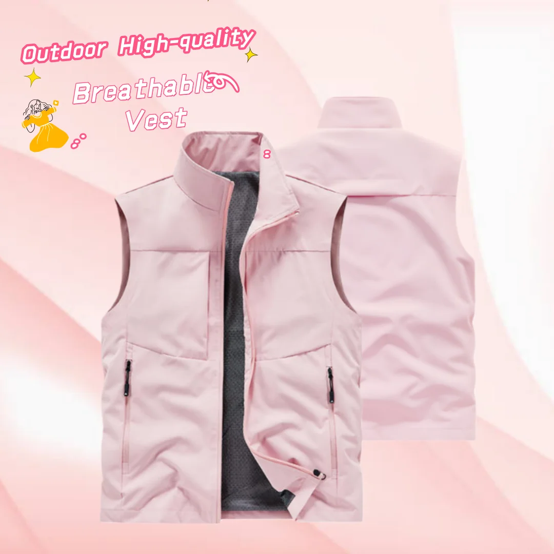 New Summer Men Outdoor Waterproof Quick Drying Cargo 5XL Vests Male Thin Mesh Breathable Waistcoats Climbing Sleeveless Jackets