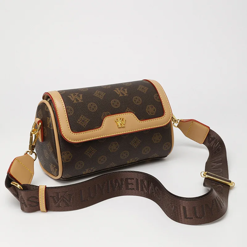 

‌ Сумка через плечо с цветным принтом 2025 года — сумка через плечо/ручной кошелек с широким ремешком, модный дизайн с застежкой, маленькая женская сумочка