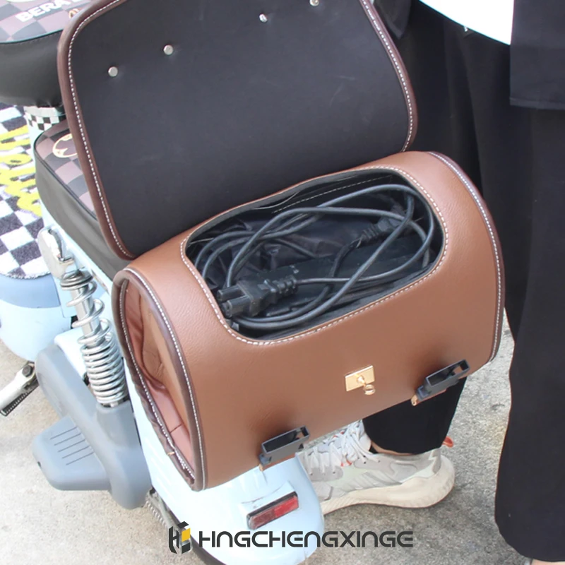 Mopeds Rear End Bag Retro storage bag buckle Tool Bag hanging bag waterproof hanging Large bag acessorios universal