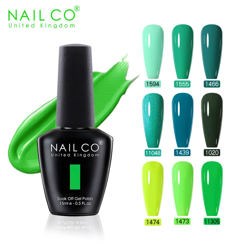 เจลทาเล็บ NAILCO HEMA TPO FREE รุ่นสีเขียว สำหรับทำเล็บแบบกึ่งถาวร ชนิดไฮบริด ใช้กับหลอด UV สำหรับทำเล็บ
