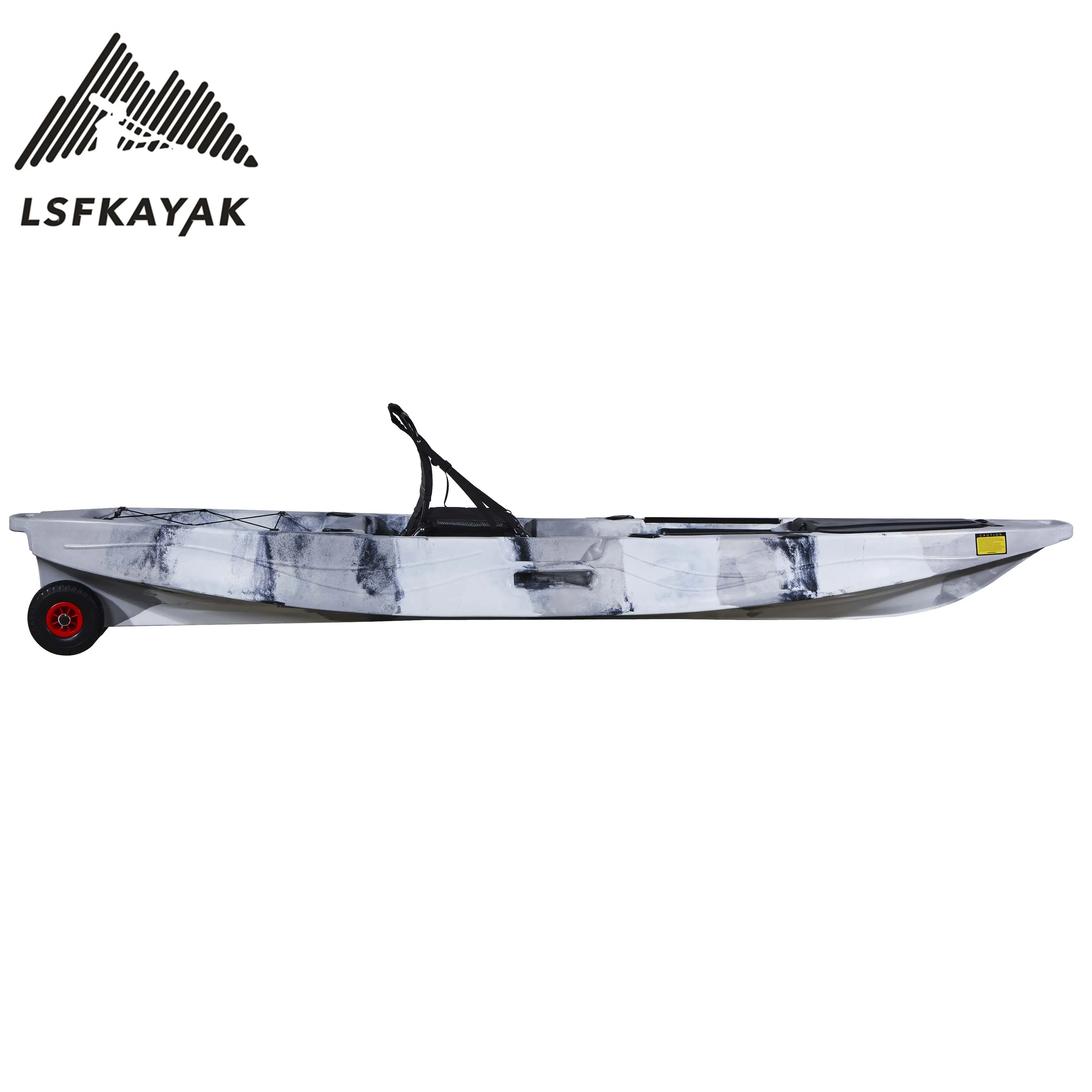 Fishing Kayak With Wheel 1 Person Single Seat 12ft Sit On Top Kayak For Sale ship to the port