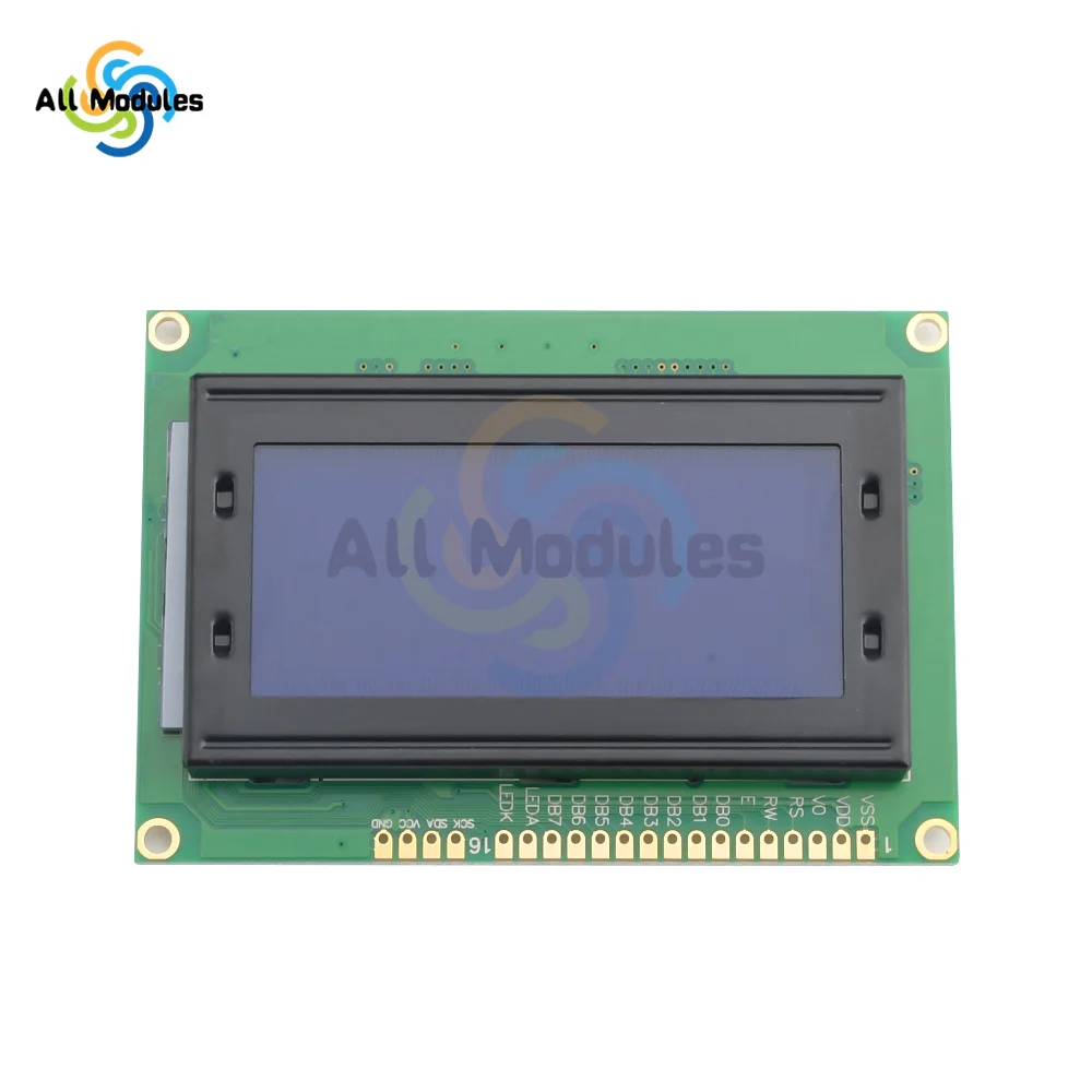 Imagem -04 - Módulo de Exibição Lcd para Arduino Lcm Azul ou Amarelo Blacklight Personagem 16x4 5v 1604lcd