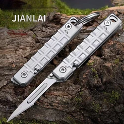 New Stainless Steel Art Knife No.11 Mini Folding Portable Keychain Sharp Express Open Box, Comes with 10 No.11 Blades as a Gift