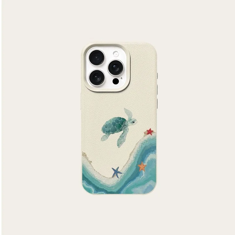 INS Sea Turtle Lychee Pattern Phone Case For iPhone 18 17 13 14 16 11 12 15 Pro Max 16 15 14 Plus X XR XS 18 Air Matte TPU Cover - view 5