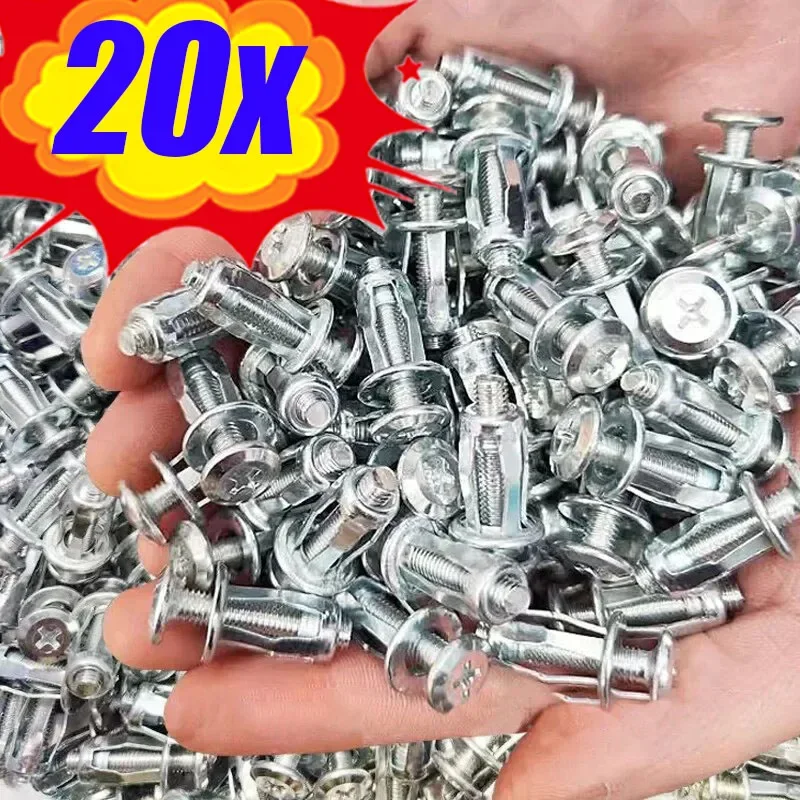 

20/50pcs Jack Nuts Screw Petal Screw Anchors Petal Expansion Plugs for Curtain Expansion Clamp Petal Rivet Lock Jack Nut Bolt