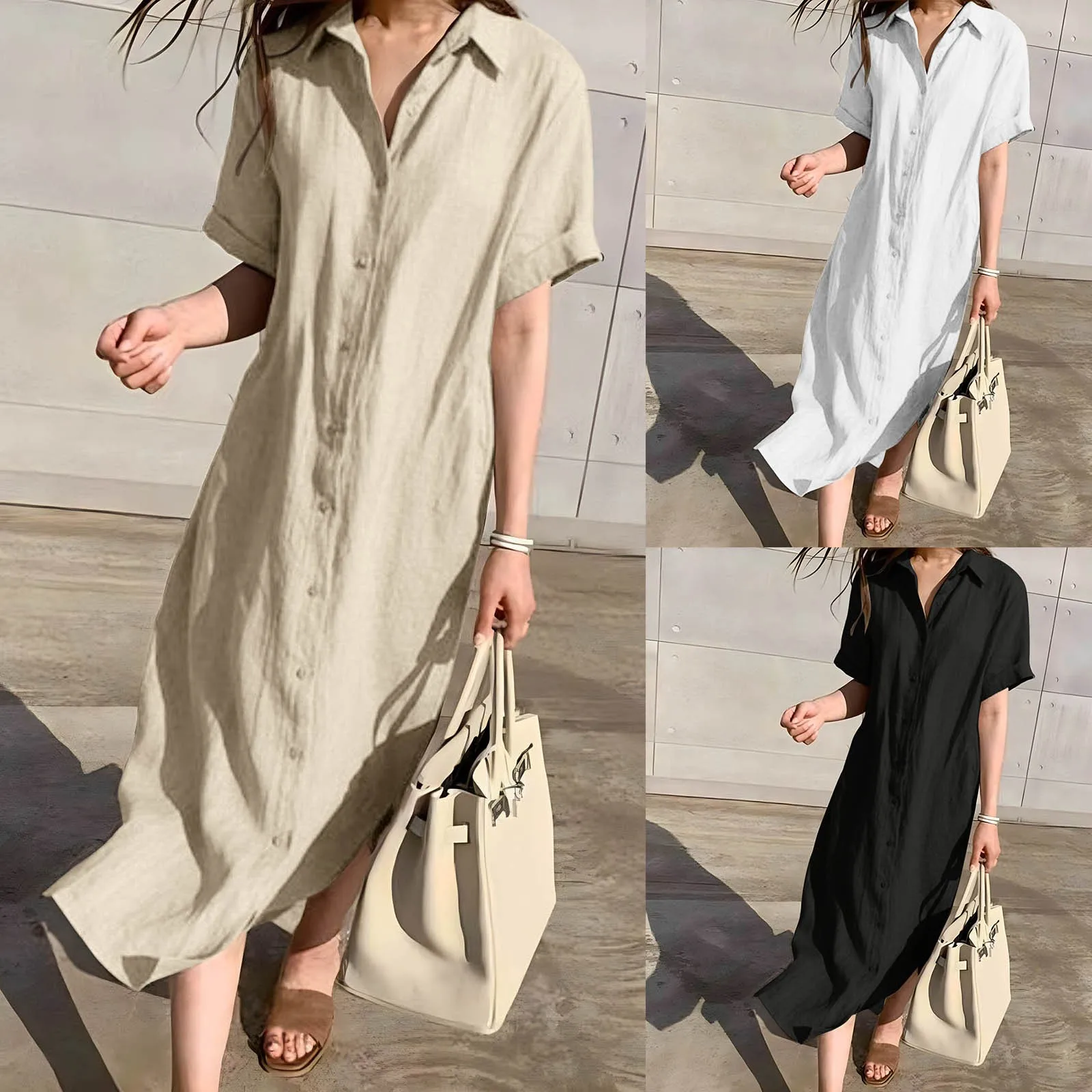 

Dresses in Long Sleeved Spring Autumn/winter Long Dress For Women's Dress Autumn Long Dress Large Sized Loose Midi Length Slip