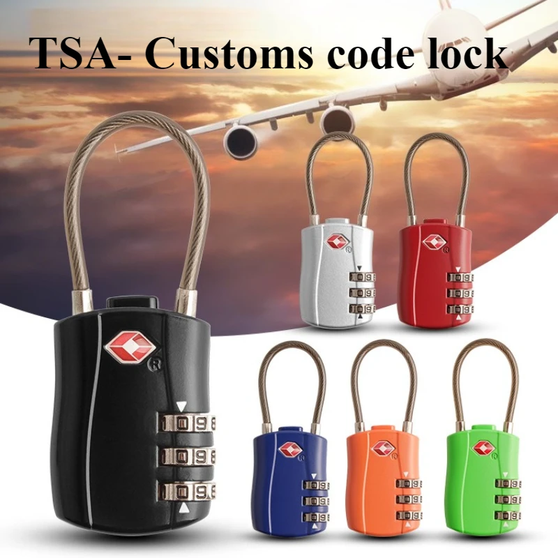 

TSA Luggage Combination Locks Alloy Body Combination Padlock for Travel Bag Suit Case Lockers Gym Bike Locks