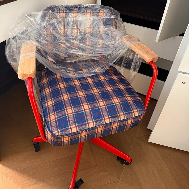 French Ergonomic Office Chairs Backrest Gaming Chair Dener Retro Computer Chair for Home Furniture Bedroom Swivel Desk Chair