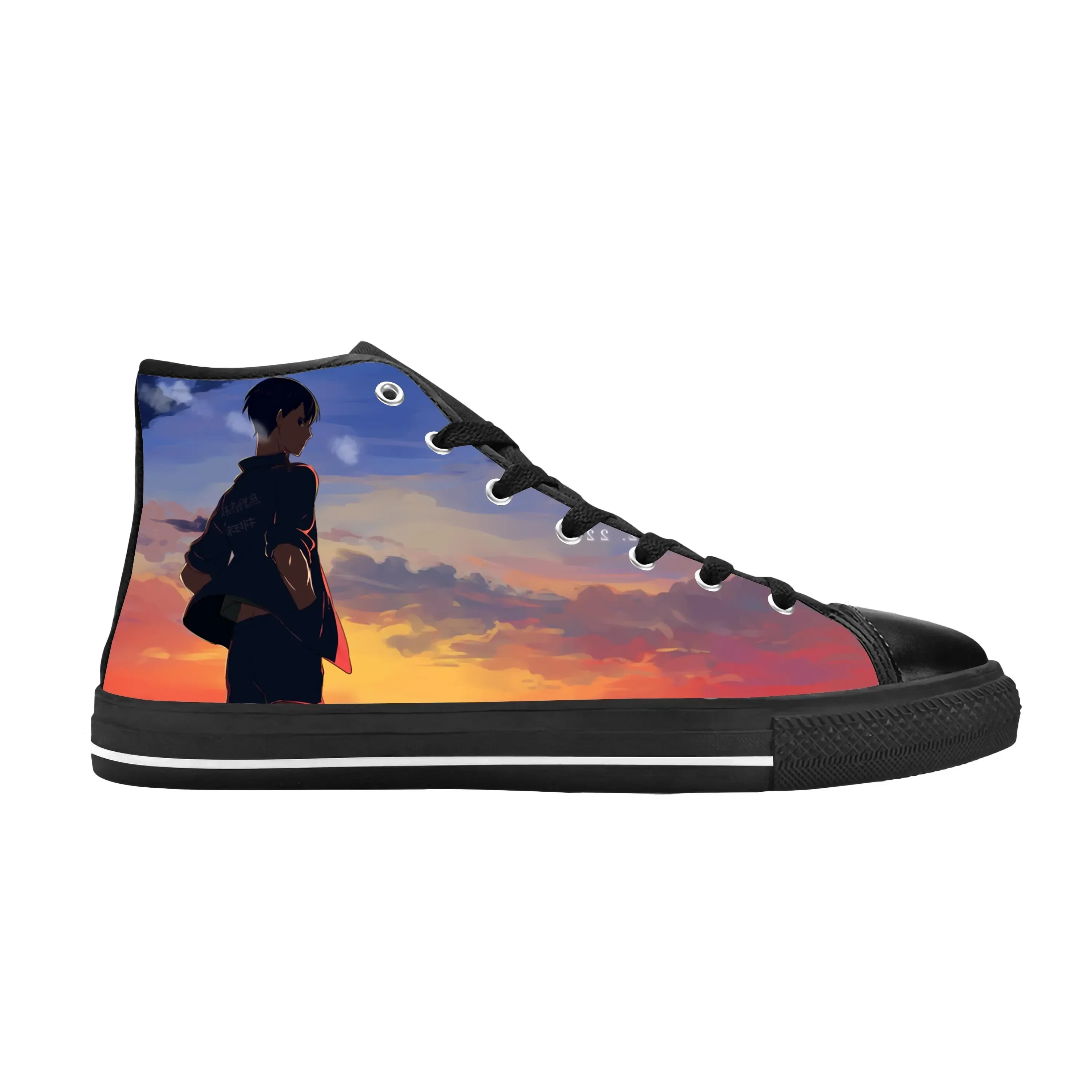 

Japanese Anime Manga Comic Haikyuu Kageyama Tobio Casual Cloth Shoes High Top Comfortable Breathable 3D Print Men Women Sneakers