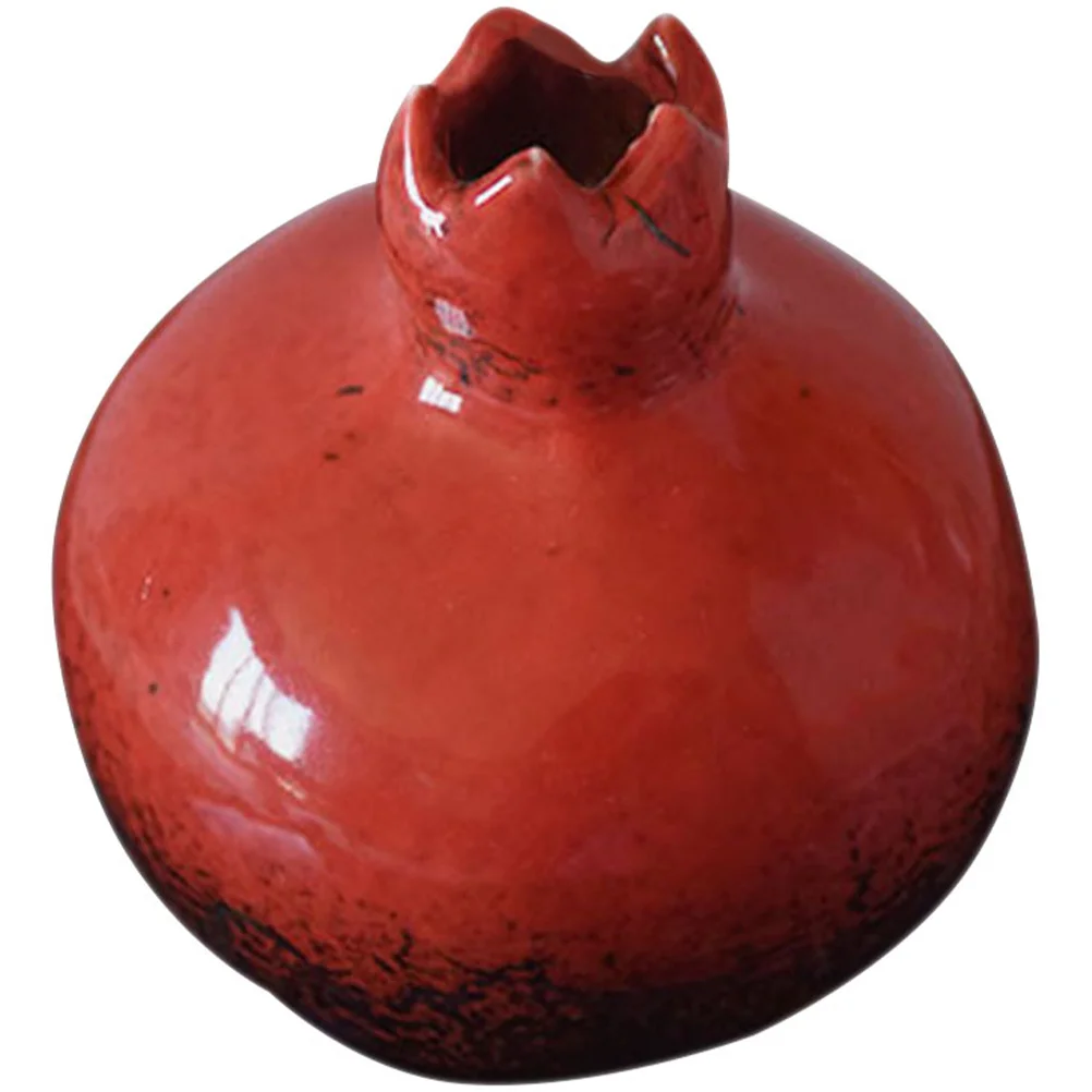 

Creative Pomegranate Shaped Vase Decorative Flower Container for Desktop Balcony Living Room Safe Long Lasting Gift