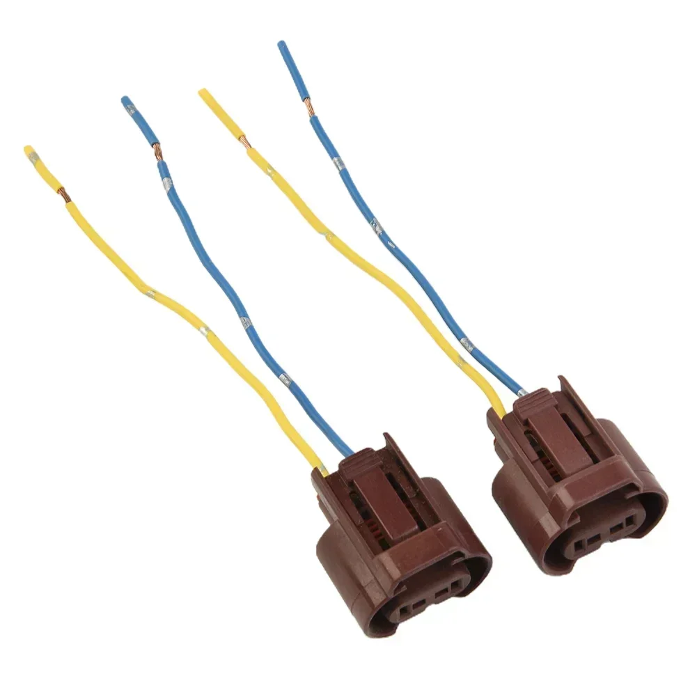 2pcs Pigtail Female U 9006 HB4 Two Wire Harness Fog Light Socket Connector Bulb Preventing Melting Wire  Caused By High Watt Bul