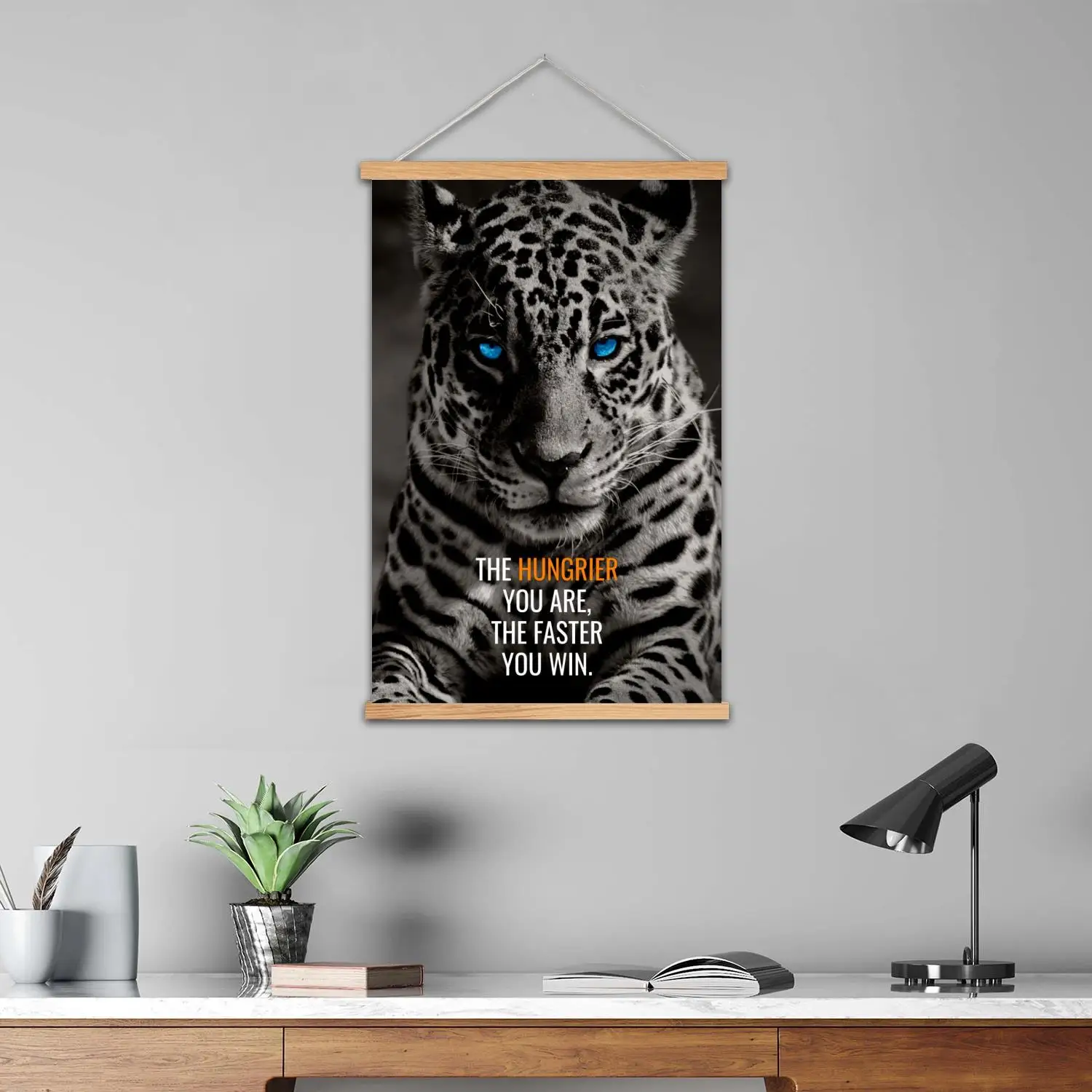 leopard print Framed Wall Painting Canvas Art Poster, Wall Art  Modern Family Bedroom Decor Posters,Decorative painting