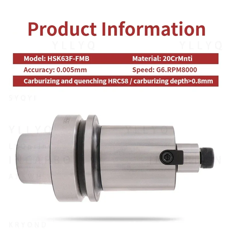 HSK63 HSK63F FMB22 FMB27 Face Mill Arbor Tool Holder 60 100L CNC Milling Cutter Holder for BAP400R EMR MFWN900