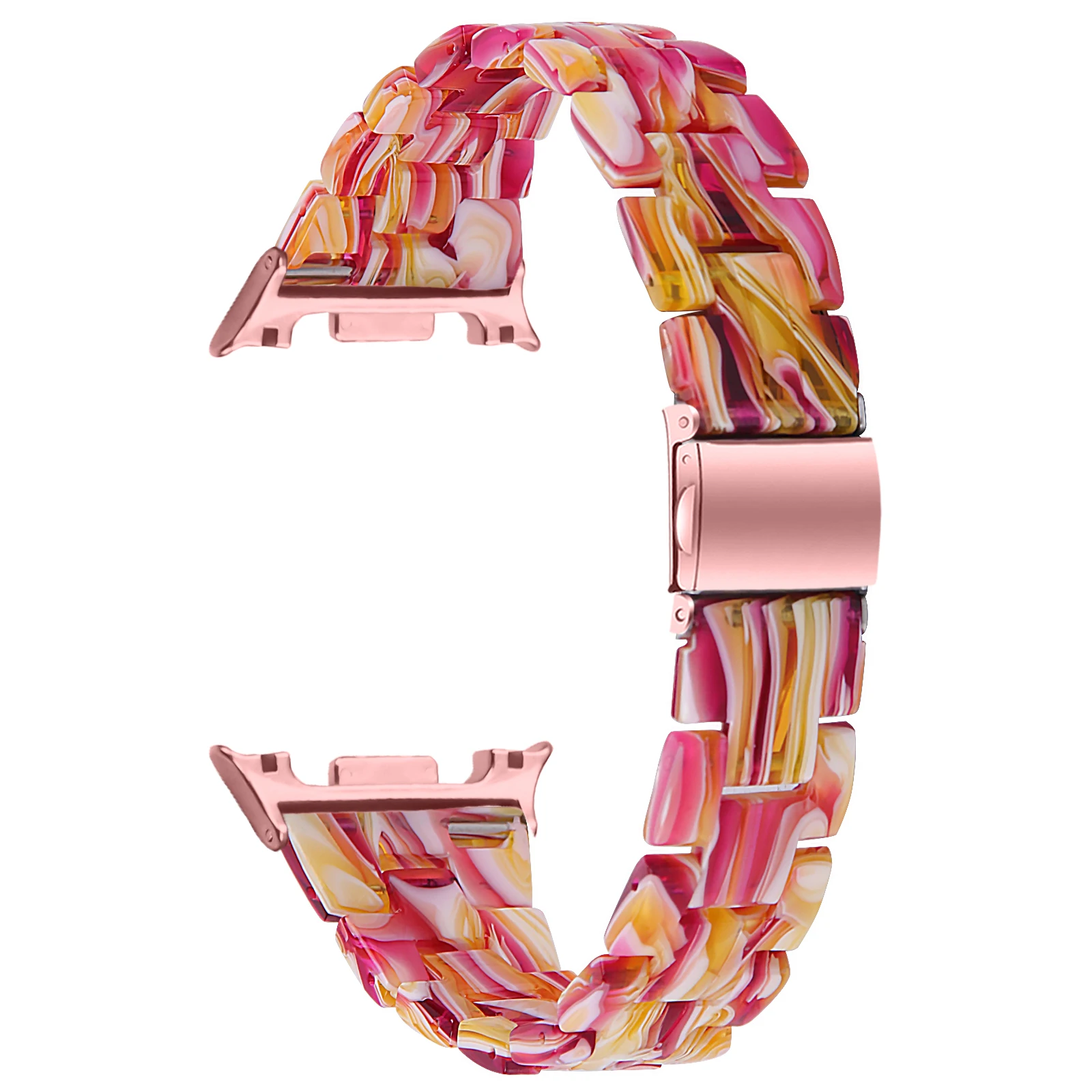 

Watch Strap for Samsung Galaxy Watch8 Classic 46mm / Watch8 44mm / 40mm Acrylic Resin Waterproof Slim Wrist Band - Silk Red