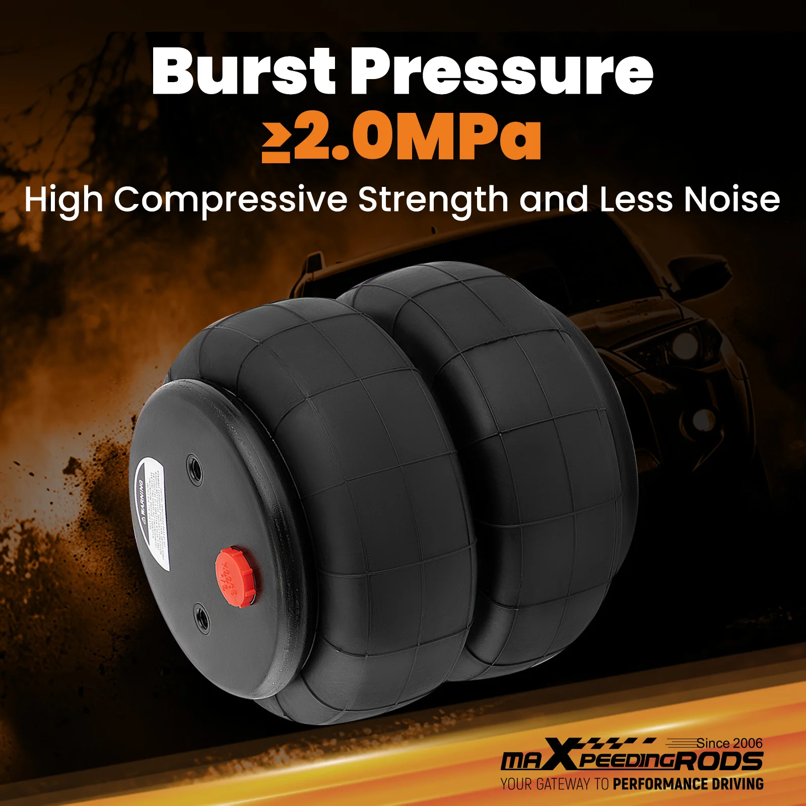 

Air Spring Bag 2600 lb Air Suspension 1/2 npt Heavy Duty Truck Air Strut Bag