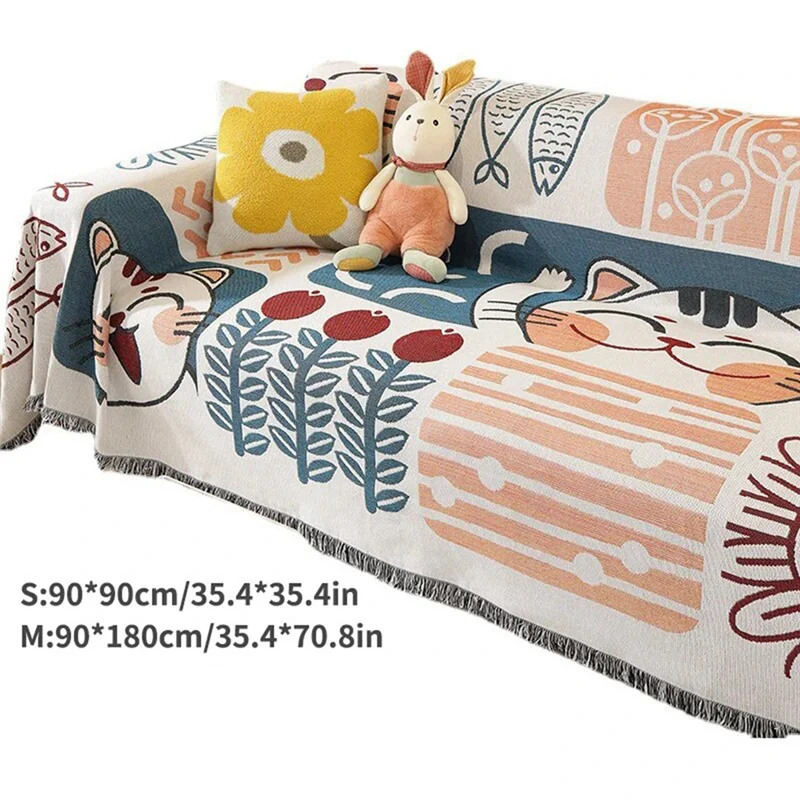 A44F-夏用ユニバーサルソファカバー布製ソファクッションカバーブランケットシングルユニバーサルオールシーズン