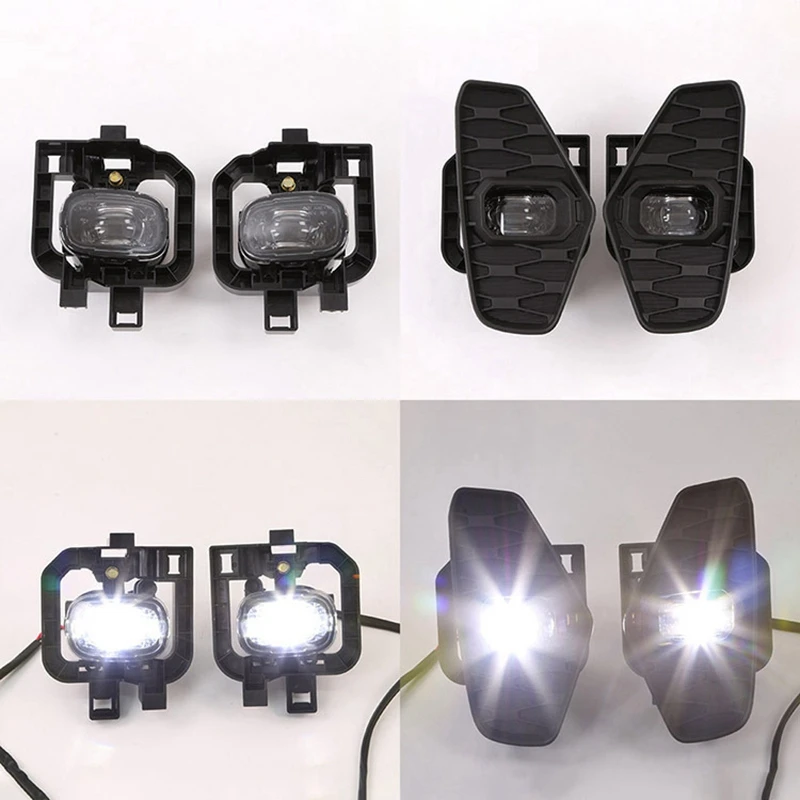 LED DRL Fog Light Fog Lamp Cover Grill Harness Switch For Nissan Navara Nueva Facelift Pro-4X 2021 Replacement