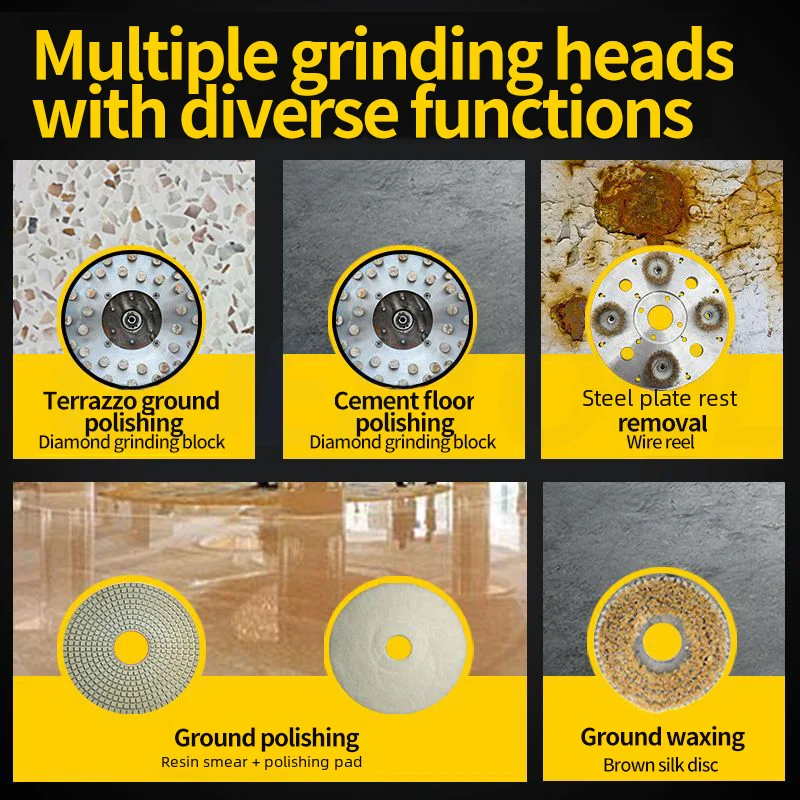 Grinder Concrete Ground Grinding Floor 380v/220v Grinder  Surfaces Polishing Machine Diamond Ground Grinder Cement Ground