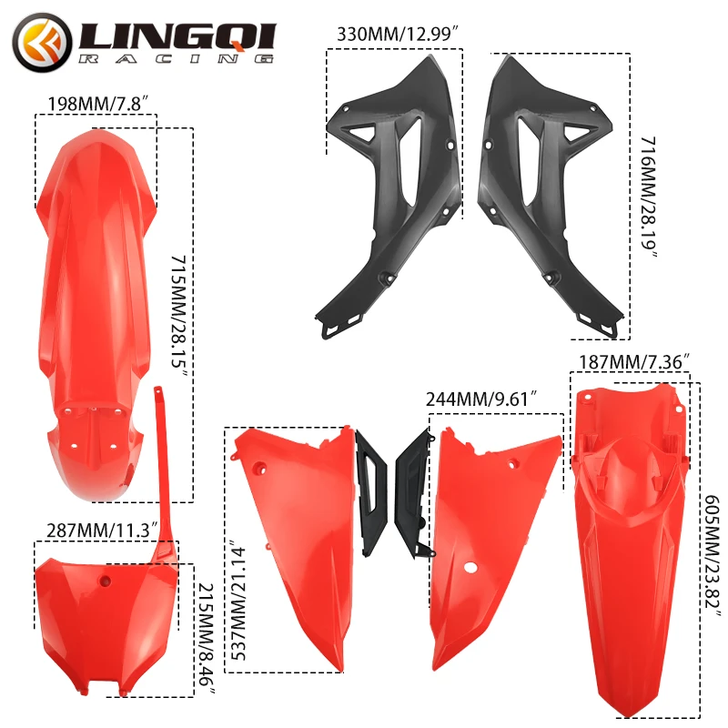 

Motorcycle Parts Tools CRF450 Full Body Fairing Cover Set Plastic Fender For CRF 450 2022 Pit Dirt Bike Off Road Accessories