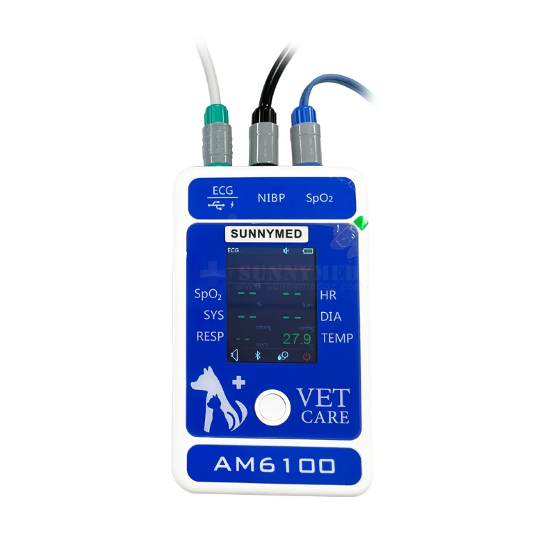 SY-AM6100 Portable Veterinary Multi-parameter Digital Patient  HR NIBP SpO2  for Animal Pet Clinic Hospital