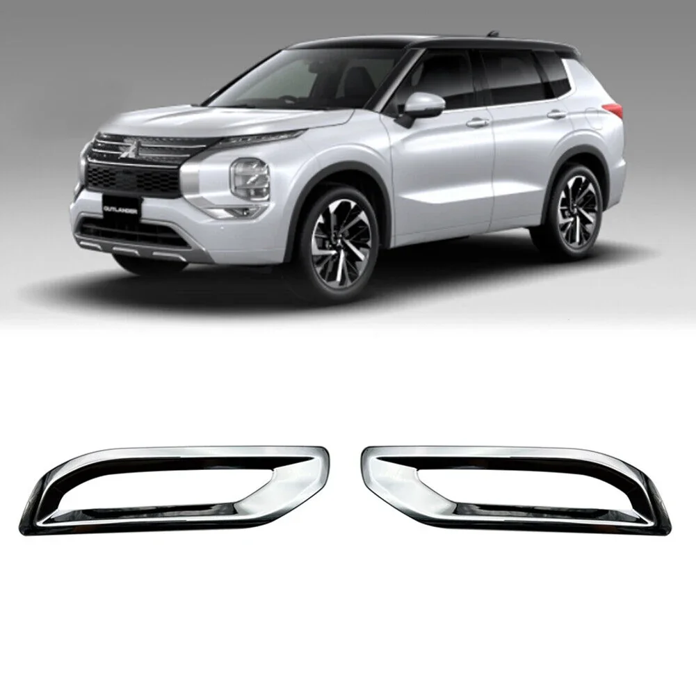 Rear Fog Light Lamp Cover Trim For Mitsubishi Outlander 2022 WK-916 Chrome Foglight Reflector Hood Sticker Accessor Car Styling