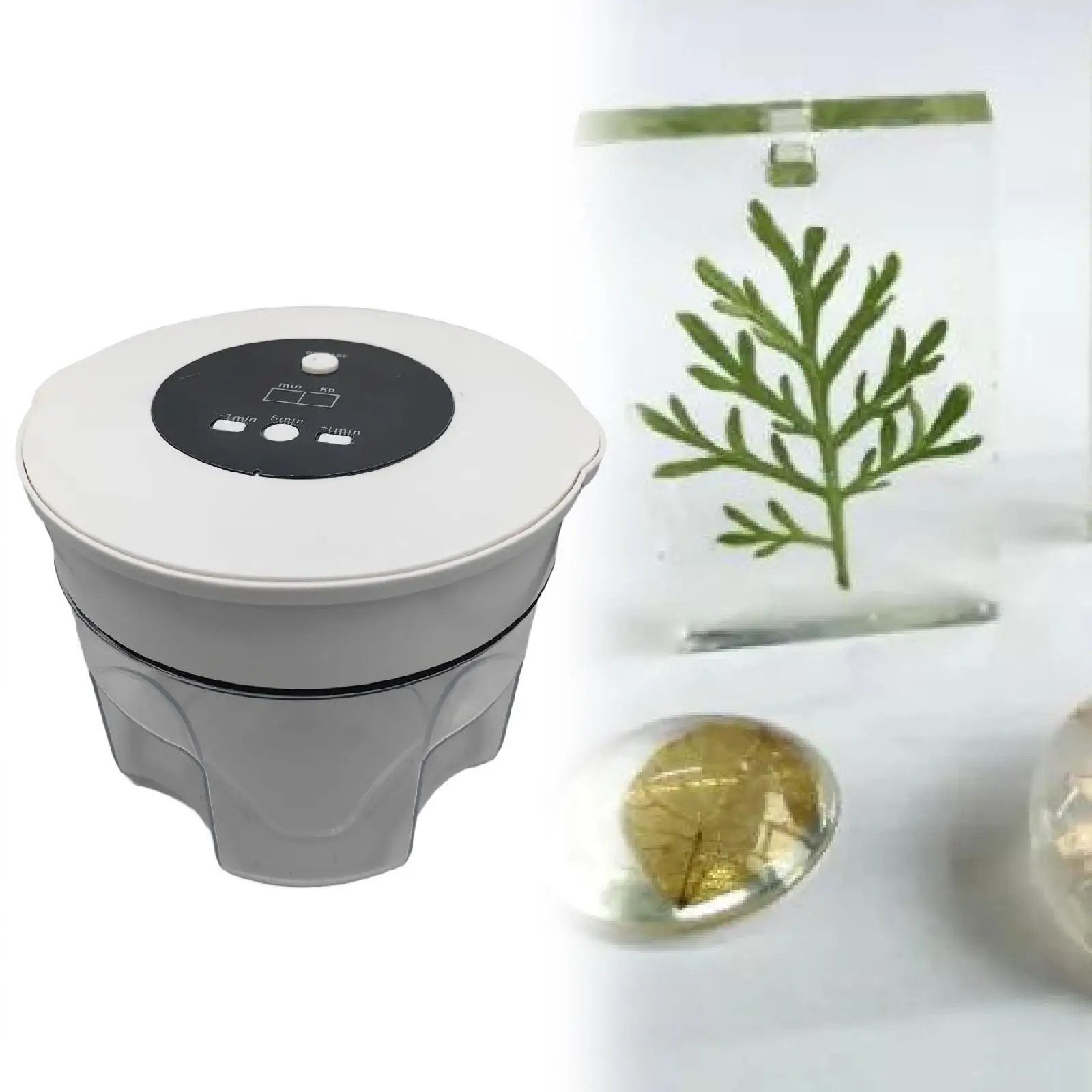 

Resin Bubble Removal Machine 2-liter Capacity Vacuum Degassing Chamber for Home Use Epoxy Resin Art Resin Mold Casting Studio