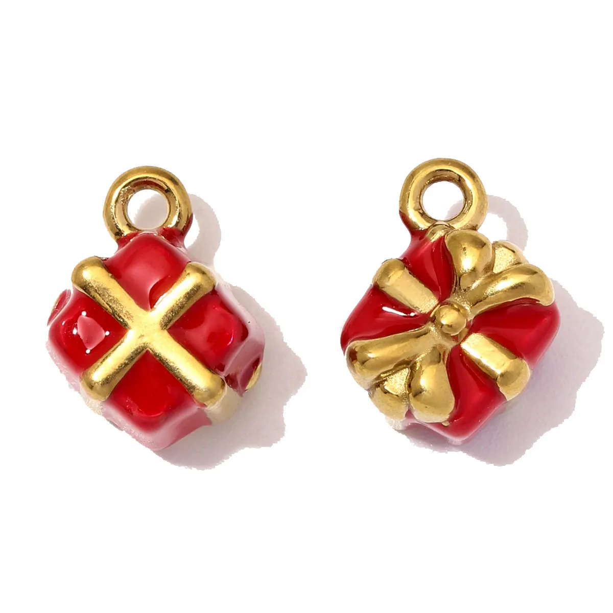 3pcs/Lot Stainless Steel Round Red Agate DIY Earring Charms Amethyst Natural Stone Necklace Pendants Woman Waterdrop Jewelry