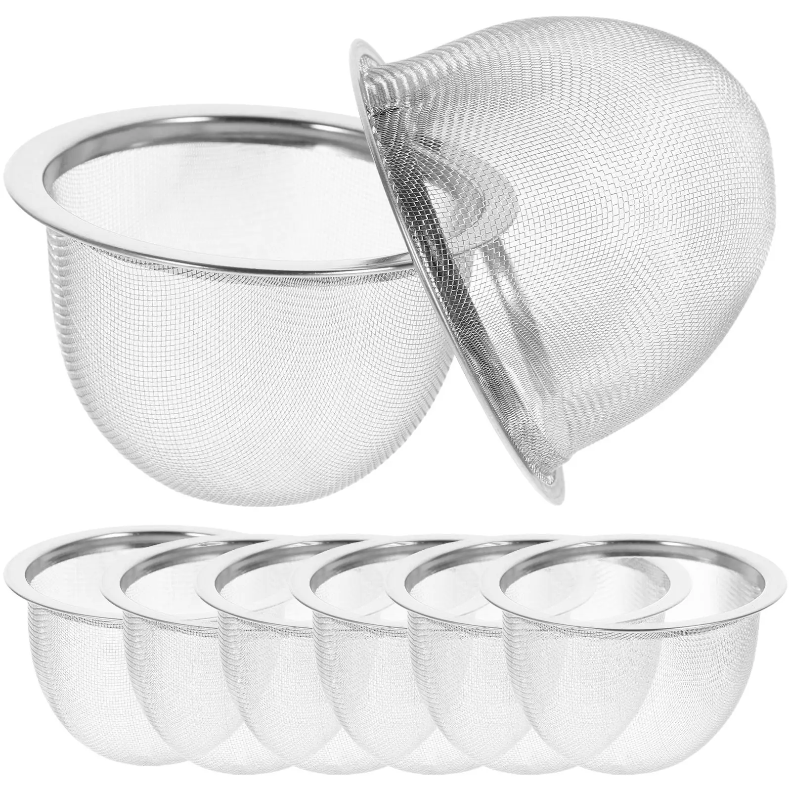 

8 Pcs Teapot Strainer Stainless Steel Infuser Accessories Filter Loose Leaf Steeper Travel