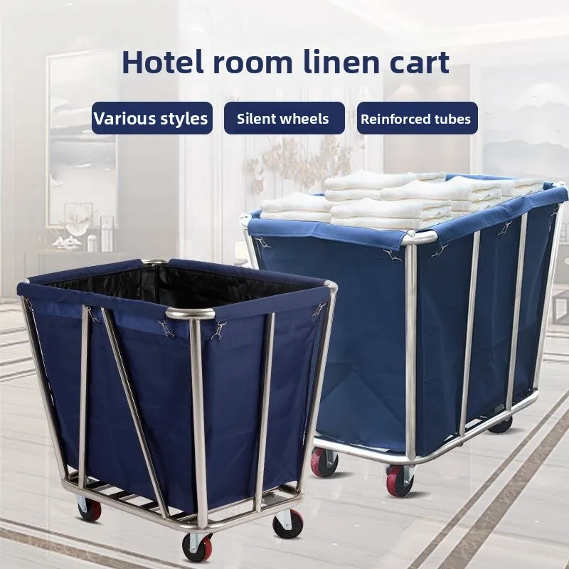 chariot-a-linge-en-acier-inoxydable-epaissi-en-forme-de-cone-chariot-de-service-de-chambre-d'hotel-camion-de-collecte-de-linge-sale-vehicule-de-recyclage-de-linge-sale
